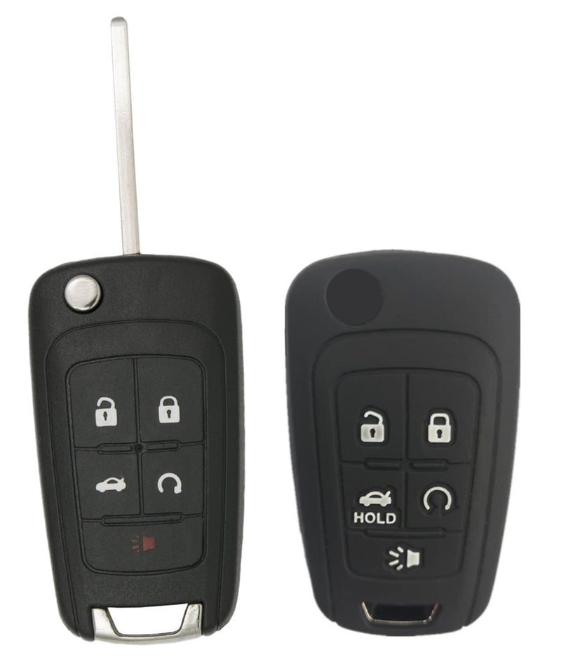 KAWIHEN Key Fob Shell Chevrolet with Chevy Camaro Cruze Equinox Impala Malibu SS Sonic Buick Encore Lacrosse Regal Verano GMC Terrain OHT01060512 KR55WK50073 - Image 1